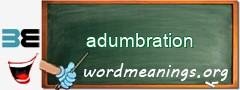 WordMeaning blackboard for adumbration